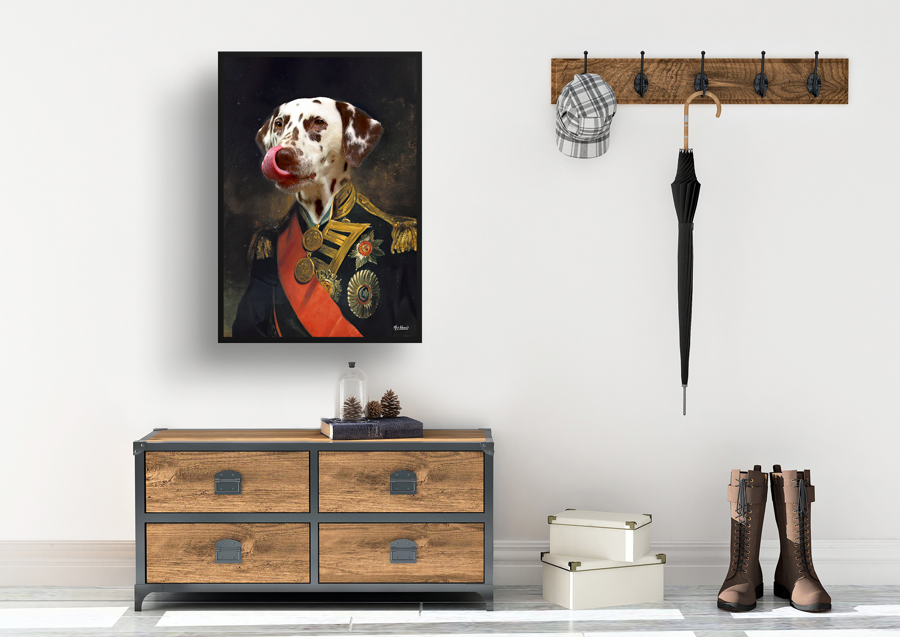 The Nelson - Renaissance Dog portrait from photo - Framed & un-framed print 6 The Nelson - Renaissance Dog portrait from photo - Framed & un-framed print - Image 4