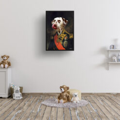 The Nelson - Renaissance Dog portrait from photo - Framed & un-framed print 15 renaissance portraits nelson dog print kids room