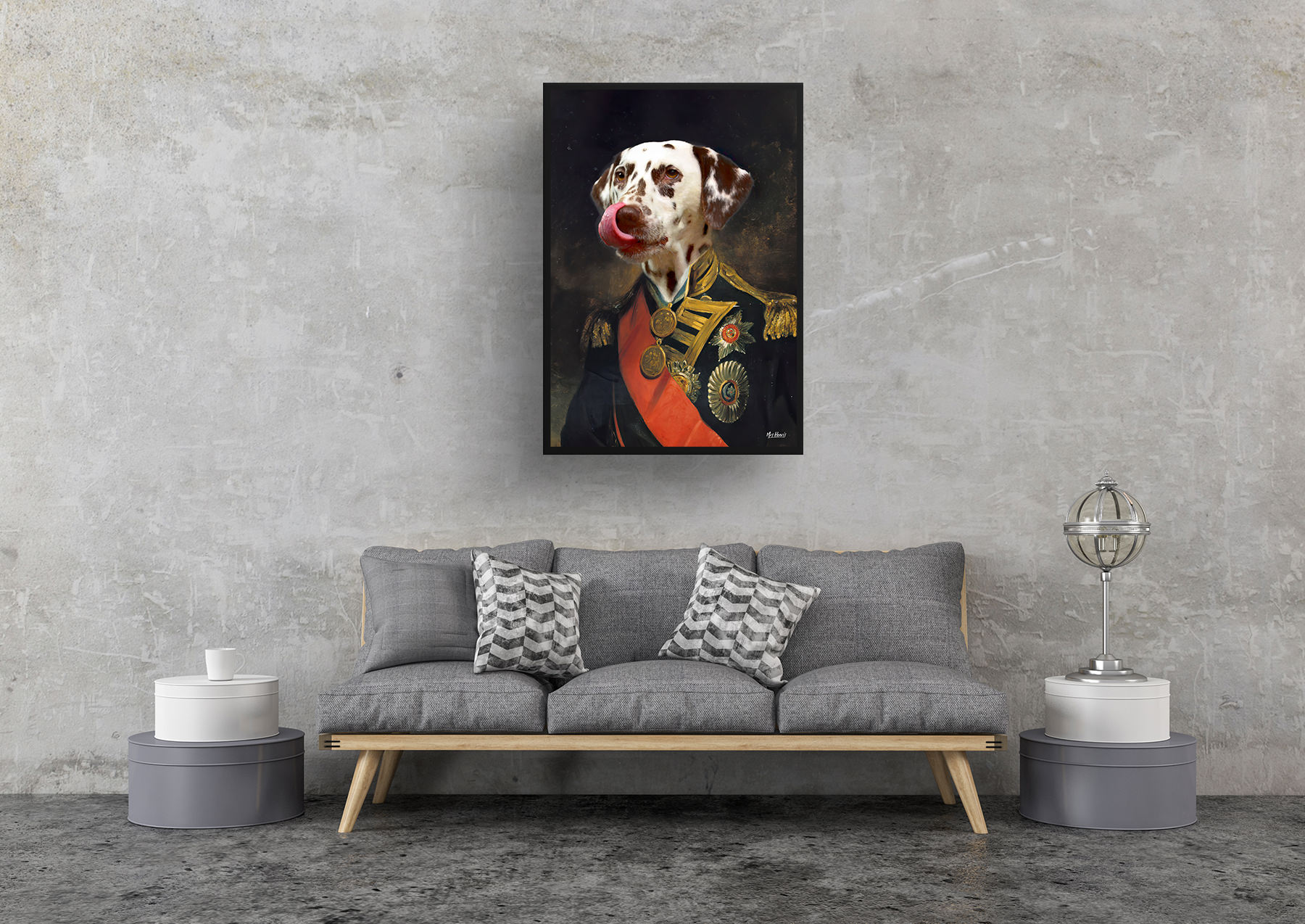 The Nelson - Renaissance Dog portrait from photo - Framed & un-framed print 8 The Nelson - Renaissance Dog portrait from photo - Framed & un-framed print - Image 6