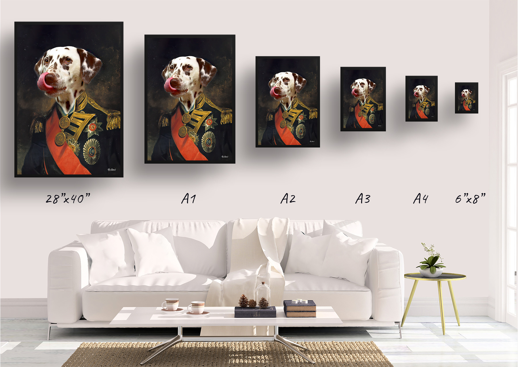 The Nelson - Renaissance Dog portrait from photo - Framed & un-framed print 10 The Nelson - Renaissance Dog portrait from photo - Framed & un-framed print - Image 8