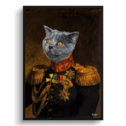 renaissance portraits prince cat print front view white