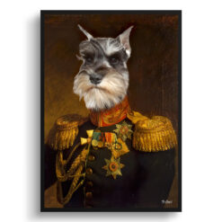 The Prince - Renaissance Dog portrait from photo - Framed & un-framed print 12 renaissance portraits prince dog print front view white