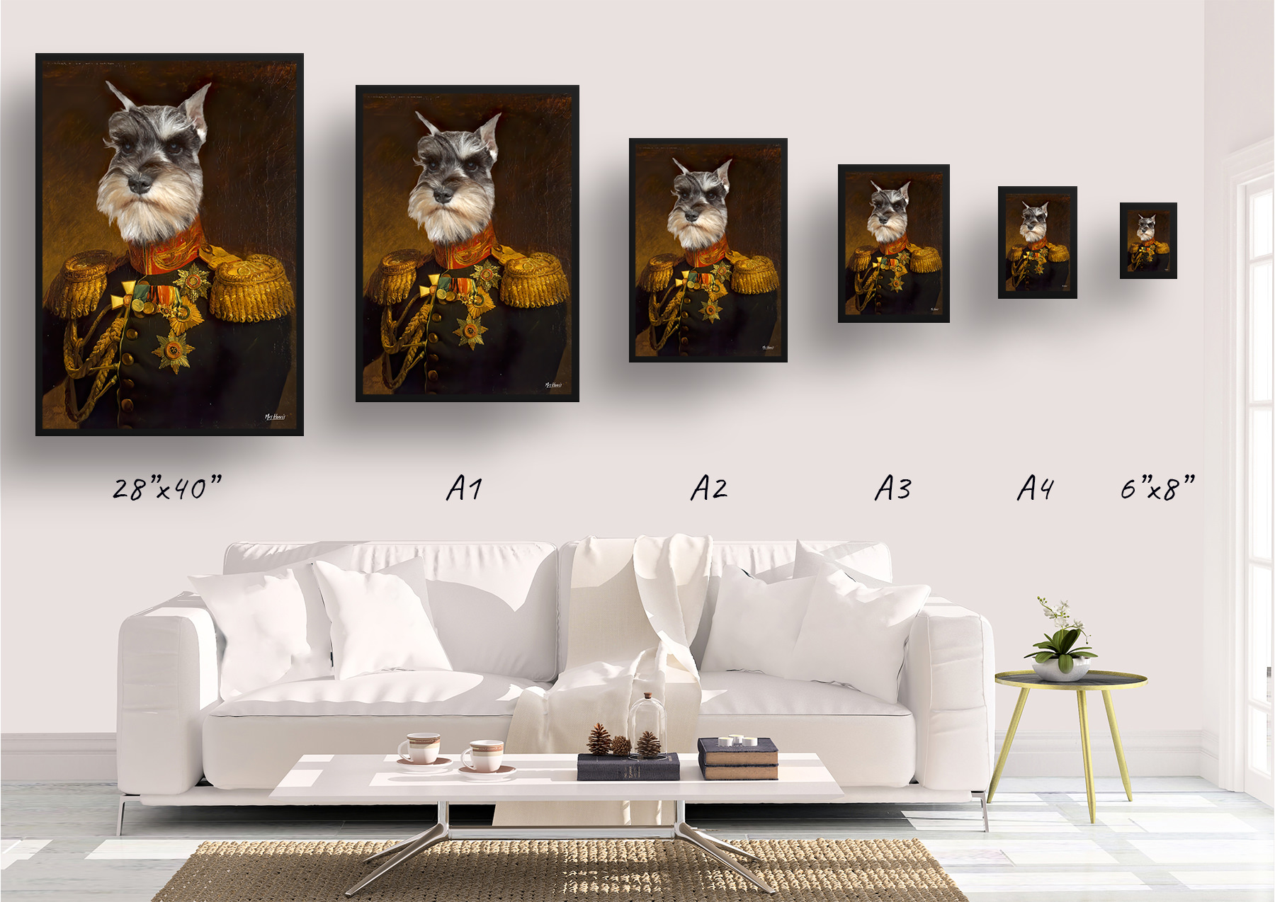 The Prince - Renaissance Dog portrait from photo - Framed & un-framed print 10 The Prince - Renaissance Dog portrait from photo - Framed & un-framed print - Image 8