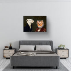 Double Renaissance Dog portrait from photo - Framed & un-framed print 9 renaissance double dog print landscape landscape framed art print 40x28 bedroom