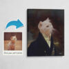 The Aristocrat - Renaissance Cat canvas portrait from photo 2 photo to aristocrat renaissance cat portrait canvas