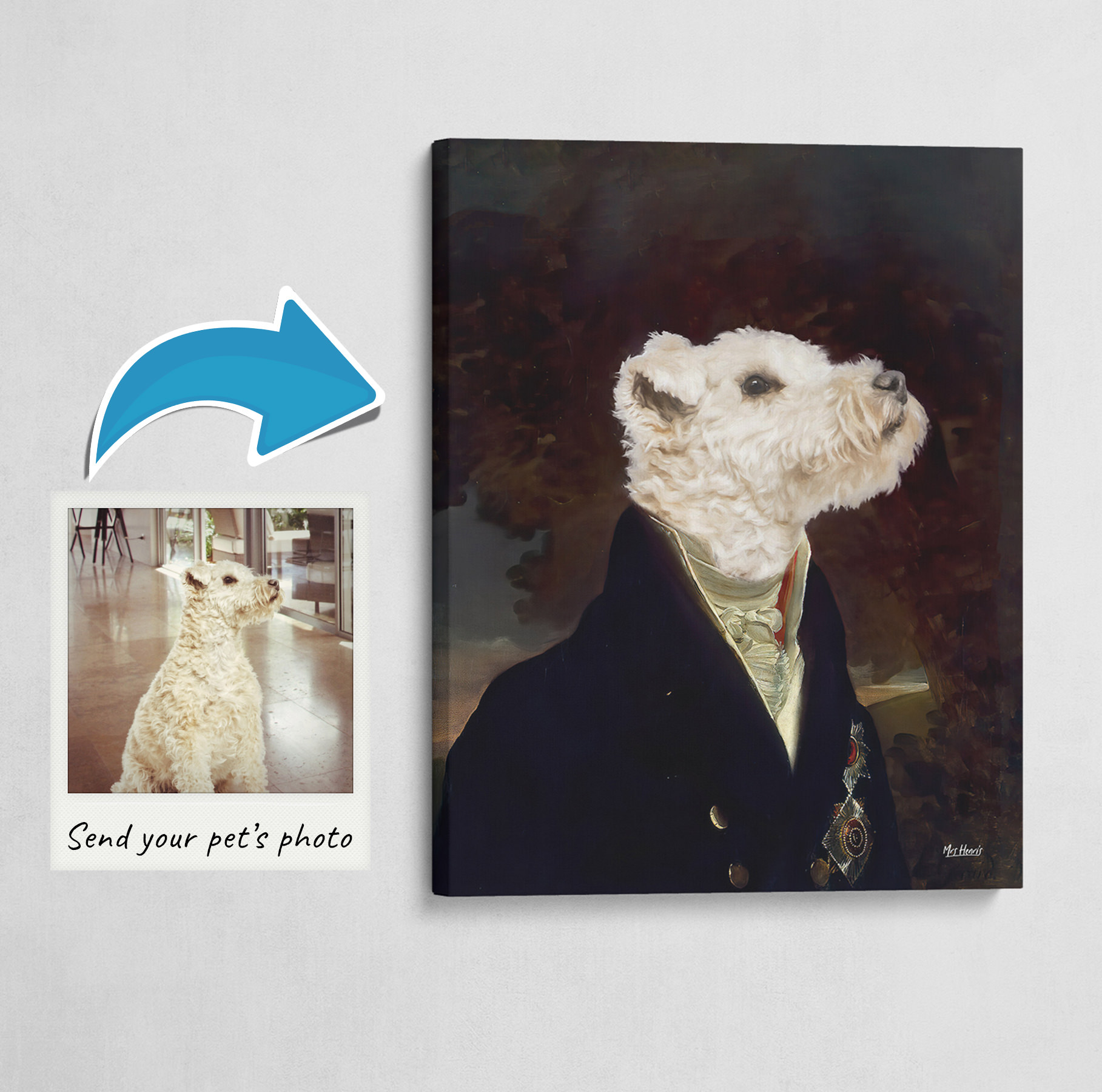 The Aristocrat - Renaissance Dog canvas portrait from photo 2 The Aristocrat - Renaissance Dog canvas portrait from photo