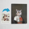 The Baroness - Renaissance Cat canvas portrait from photo 1 photo to baronesse cat portrait canvas