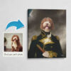 The Captain - Renaissance Dog canvas portrait from photo 1 photo to captain renaissance dog portrait canvas