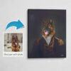 The Commander - Renaissance Dog canvas portrait from photo 2 photo to commander renaissance dog portrait canvas