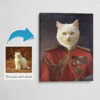 photo to imperialist renaissance cat portrait canvas