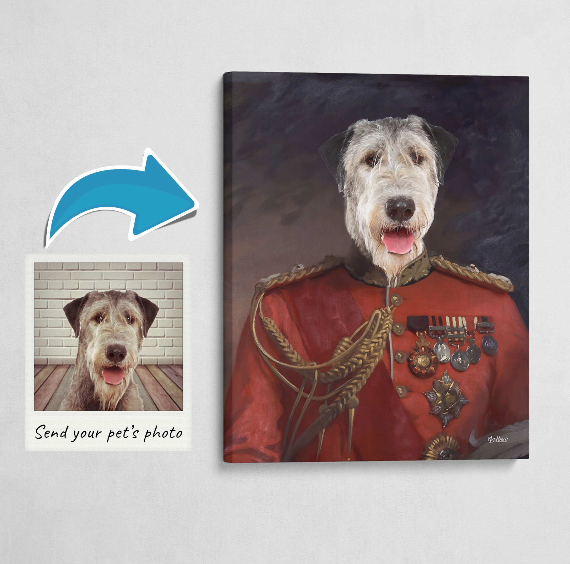 The Imperialist - Renaissance Dog canvas portrait from photo 3 The Imperialist - Renaissance Dog canvas portrait from photo