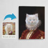 photo to lady renaissance cat portrait canvas