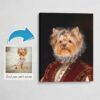 The Lady - Renaissance Dog canvas portrait from photo 1 photo to lady renaissance dog portrait canvas