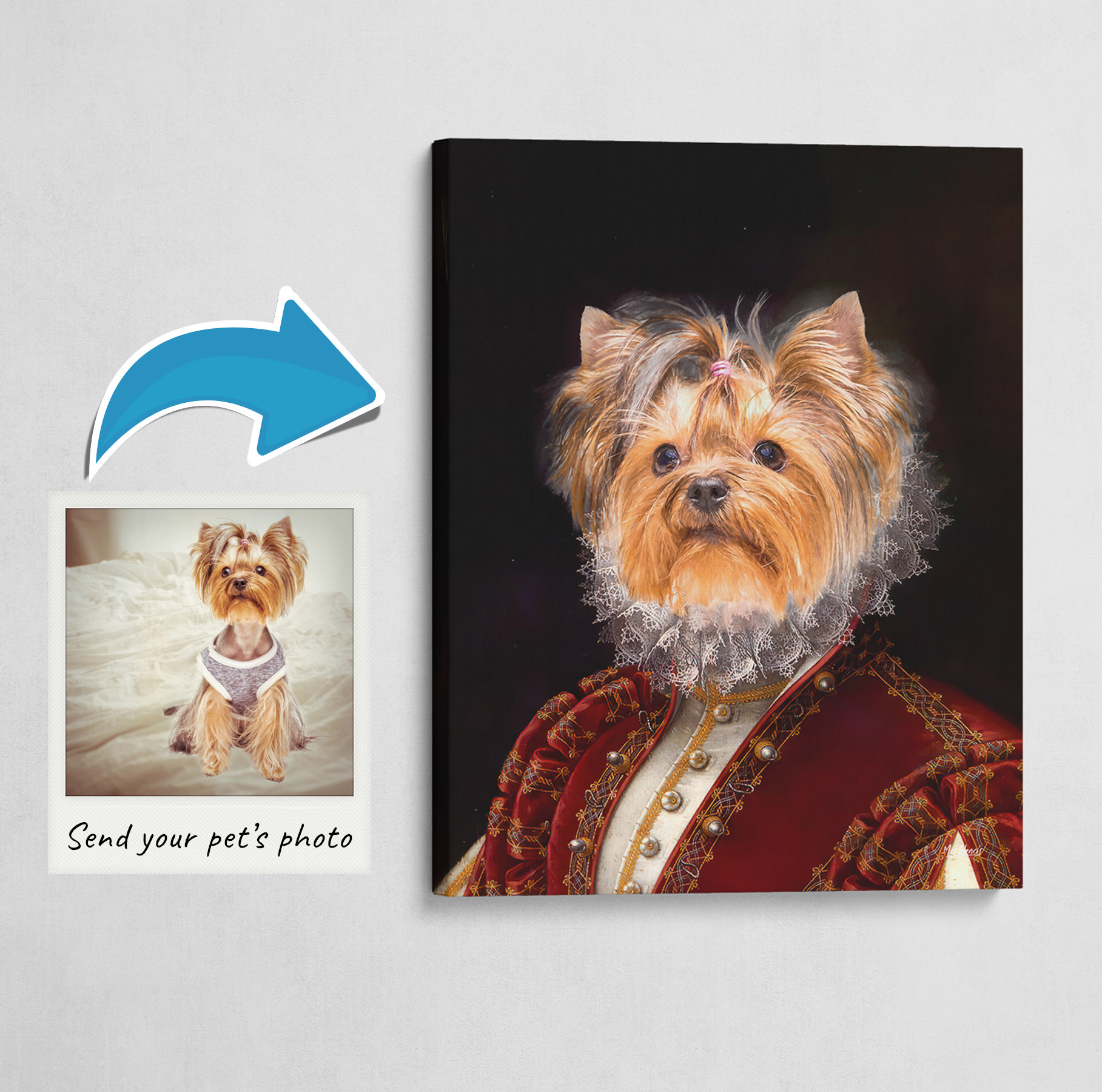 The Lady - Renaissance Dog canvas portrait from photo 3 The Lady - Renaissance Dog canvas portrait from photo