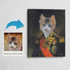 The Nelson - Renaissance Cat canvas portrait from photo 2 photo to nelson renaissance cat portrait canvas