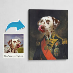 The Nelson - Renaissance Dog canvas portrait from photo