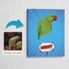 Custom Pop Art Style Bird Portrait - Pet illustration from photo - Blue blast Canvas 1 photo to pop art bird portrait canvas blue blast