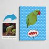 Custom Pop Art Style Bird Portrait - Pet illustration from photo - Blue dots Canvas 1 photo to pop art bird portrait canvas blue dots