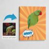 Custom Pop Art Style Bird Portrait - Pet illustration from photo - Orange blast Canvas 1 photo to pop art bird portrait canvas orange blast