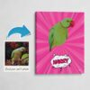 photo to pop art bird portrait canvas pink blast
