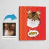 Custom Pop Art Style Cat Portrait - Pet illustration from photo - Dash Canvas 2 photo to pop art cat portrait canvas dash