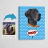 Custom Pop Art Style Dog Portrait - Pet illustration from photo - Blue dots Canvas 1 photo to pop art dog portrait canvas blue dots