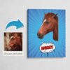 Custom Pop Art Style Horse Portrait - Pet illustration from photo - Blue blast Canvas 1 photo to pop art horse portrait canvas blue blast