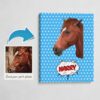 Custom Pop Art Style Horse Portrait - Pet illustration from photo - Blue dots Canvas 1 photo to pop art horse portrait canvas blue dots