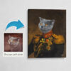 photo to prince renaissance cat portrait canvas