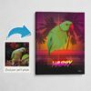 Custom Retro Arcade Style Bird Portrait -  Pet illustration from photo - California Canvas