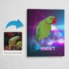 Custom Retro Arcade Style Bird Portrait - Pet illustration from photo - Fever Canvas 1 photo to retro arcade bird portrait canvas fever