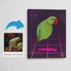 photo to retro arcade bird portrait canvas invaders