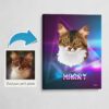 Custom Retro Arcade Style Cat Portrait - Pet illustration from photo - Fever Canvas 2 photo to retro arcade cat portrait canvas fever