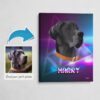 Custom Retro Arcade Style Dog Portrait - Pet illustration from photo - Fever Canvas 2 photo to retro arcade dog portrait canvas fever