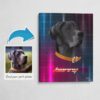 photo to retro arcade dog portrait canvas hyperspeed