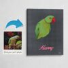 photo to retro bird portrait canvas bubblegum