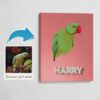 photo to retro bird portrait canvas decking