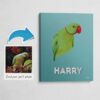 photo to retro bird portrait canvas mint art deco