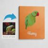 Custom Mid Century Retro Style Bird Portrait - Pet illustration from photo - Sand And Stone Canvas 2 photo to retro bird portrait canvas sand and stone