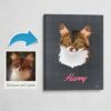 photo to retro cat portrait canvas bubblegum