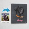 photo to retro dog portrait canvas bubblegum