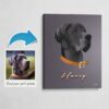Custom Mid Century Retro Style Dog Portrait - Pet illustration from photo - Night Script Canvas 1 photo to retro dog portrait canvas nightscript