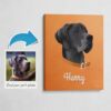 Custom Mid Century Retro Style Dog Portrait - Pet illustration from photo - Sand And Stone Canvas 1 photo to retro dog portrait canvas sand and stone