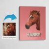 photo to retro horse portrait canvas decking