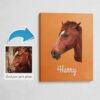 photo to retro horse portrait canvas sand and stone