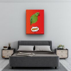 Custom Pop Art Style Bird Portrait - Pet illustration from photo - Dash Canvas 13 pop art pet portrait illustrations bird dash bedroom