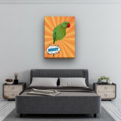 Custom Pop Art Style Bird Portrait - Pet illustration from photo - Orange blast Canvas 13 pop art pet portrait illustrations bird orange blast bedroom