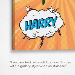 Custom Pop Art Style Bird Portrait - Pet illustration from photo - Orange blast Canvas 15 pop art pet portrait illustrations bird orange blast front view angled close up wall