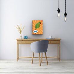 Custom Pop Art Style Bird Portrait - Pet illustration from photo - Orange blast Canvas 21 pop art pet portrait illustrations bird orange blast office