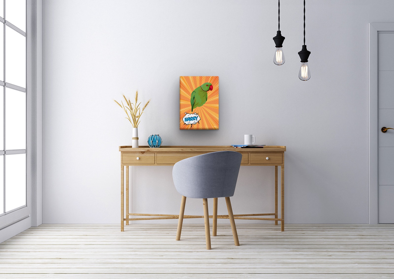 Custom Pop Art Style Bird Portrait - Pet illustration from photo - Orange blast Canvas 12 Custom Pop Art Style Bird Portrait - Pet illustration from photo - Orange blast Canvas - Image 10
